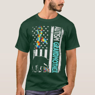 Camiseta La angustiada abuela Del Autismo De La Bandera Est