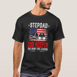 Camiseta La angustiada Bandera Americana Stepdad Zoo Keeper