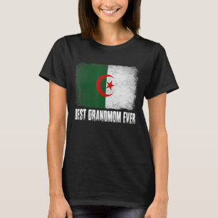 Camiseta La angustiada bandera argelina mejor abuela jamás 