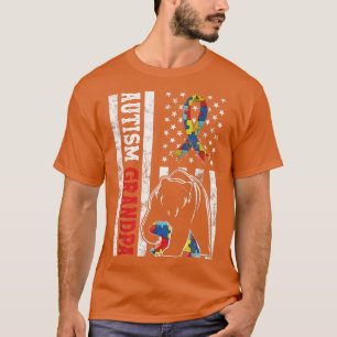 Camiseta La angustiada bandera estadounidense autismo el ab