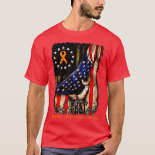 Camiseta La angustiada bandera estadounidense que nadie luc