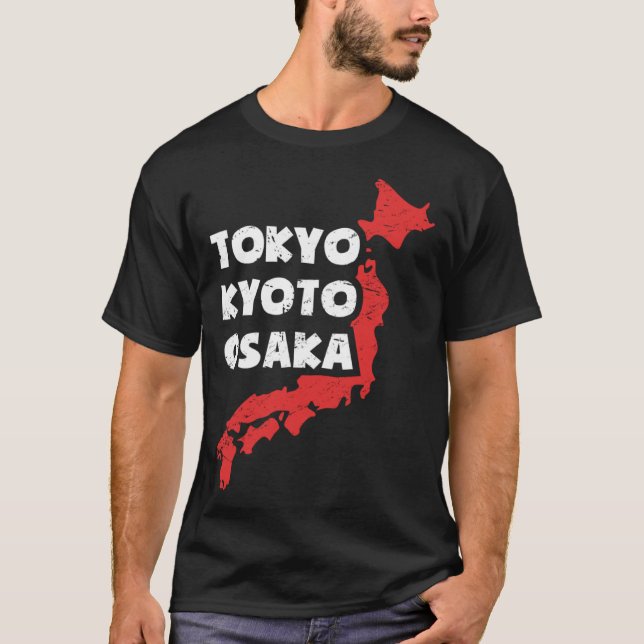 Camiseta La angustiada ciudad japonesa de Osaka (Anverso)