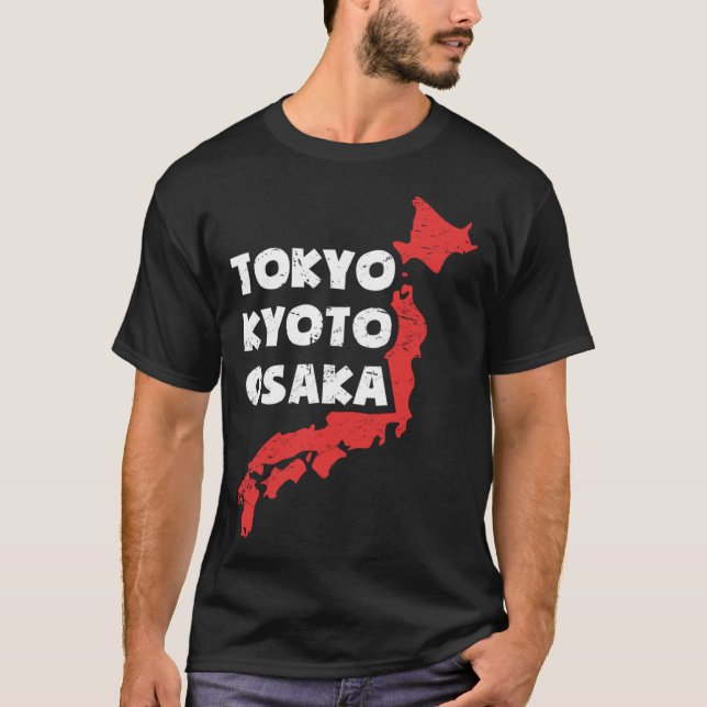 Camiseta La angustiada ciudad japonesa de Osaka (Anverso)