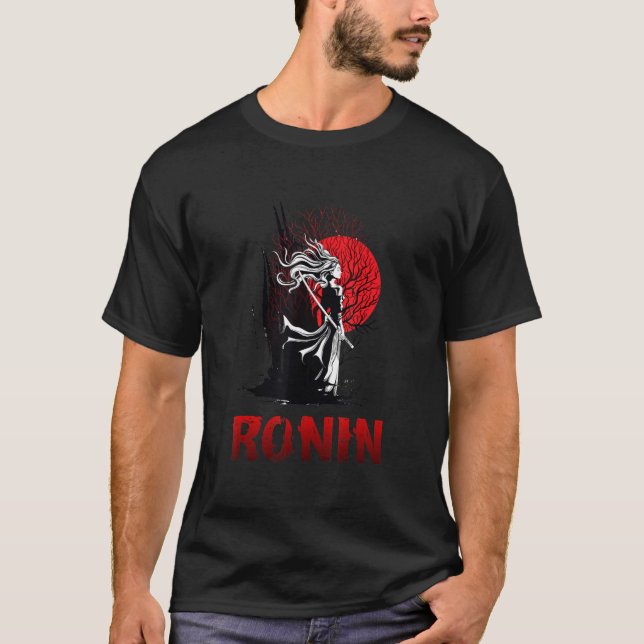 Camiseta La antigua japonesa Samurai Katana Ronin (Anverso)