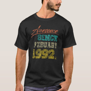 Camiseta La antigüedad de 1992 asombrosa desde febrero Feli