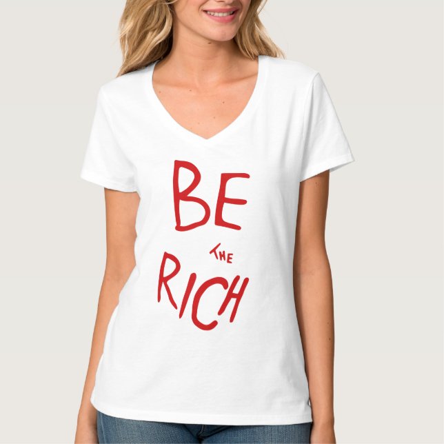 Camiseta La AOC Inspiró Al Progresista Político "Sé Rico" (Anverso)