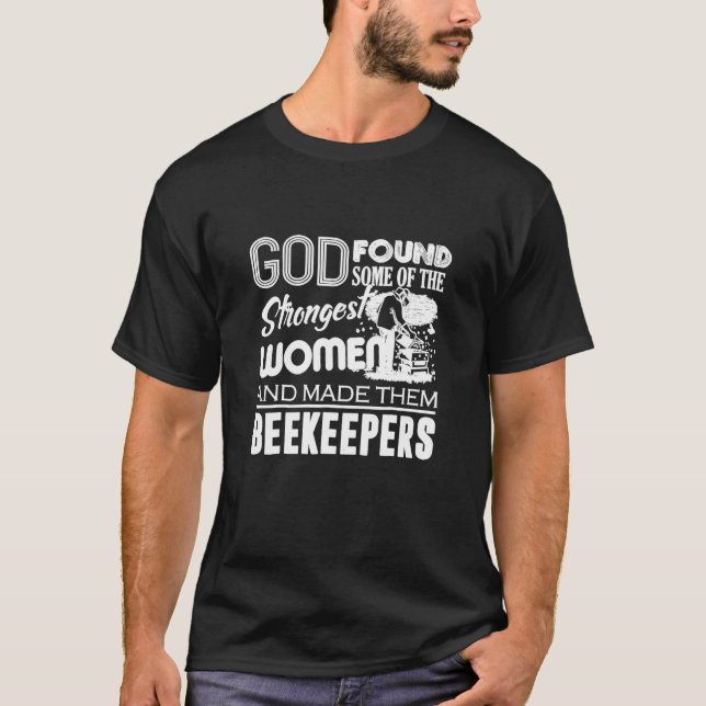 Camiseta La apicultura - Dios hizo a las mujeres apicultora (Anverso)