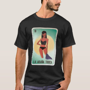 Camiseta La Araã±A Toxica Cartas De Bingo Chicano