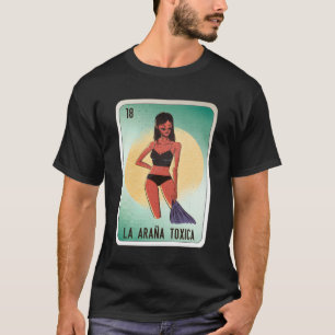 Camiseta La Araã±A Toxica Cartas De Bingo Chicano