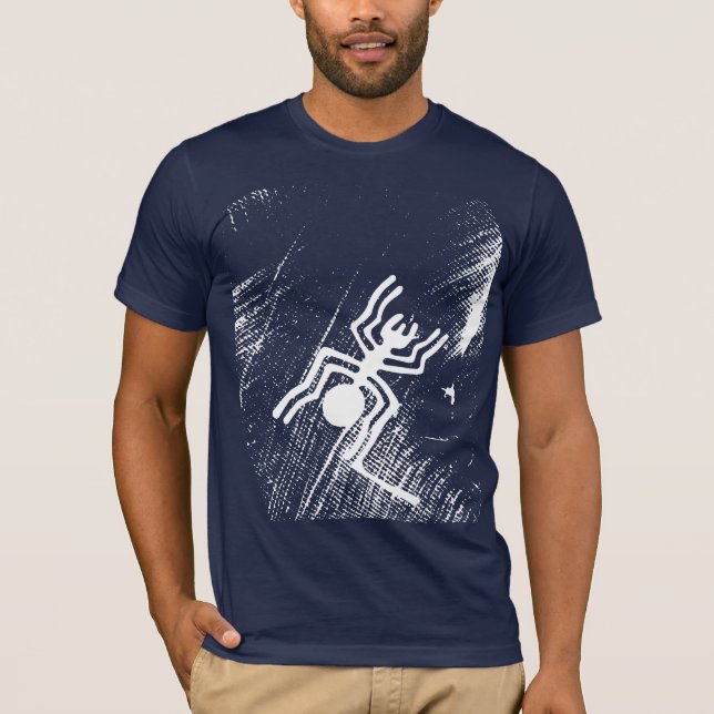 Camiseta La araña nazca de la antigua araña blanca (Anverso)