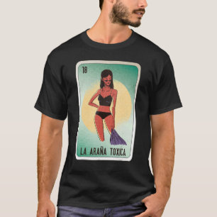 Camiseta La Araña Toxica Cartas de Bingo de Lottery Mexica