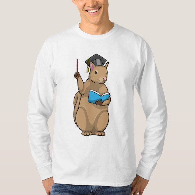Camiseta La ardilla como maestra con libro (Anverso)