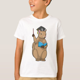 Camiseta La ardilla como maestra con libro
