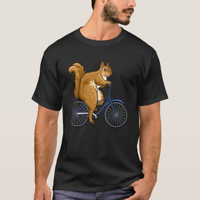 Camiseta La ardilla Cute de la ardilla Tee Squirrel Bicicle (Anverso)