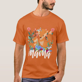 Camiseta La ardilla floral mamá bebé mamá madre animal vint