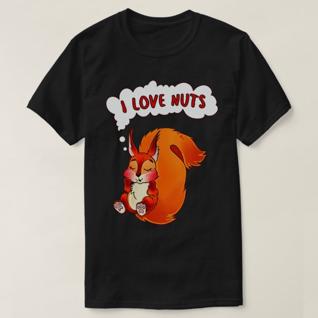 Camiseta La ardilla que amo las nueces (Diseño del anverso)