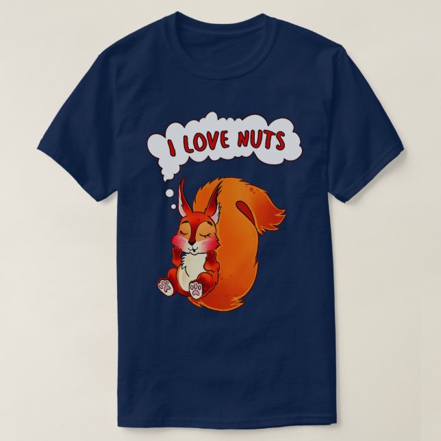 Camiseta La ardilla que amo las nueces (Diseño del anverso)
