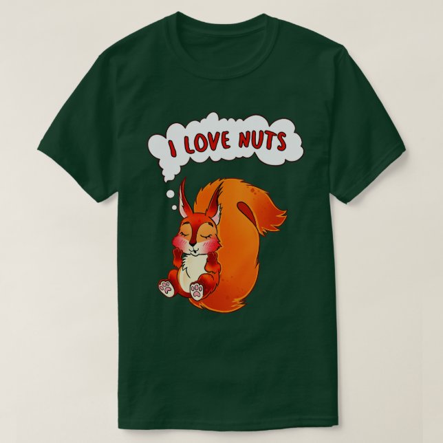 Camiseta La ardilla que amo las nueces (Diseño del anverso)