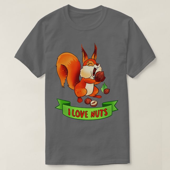 Camiseta La ardilla que amo las nueces 1 (Diseño del anverso)