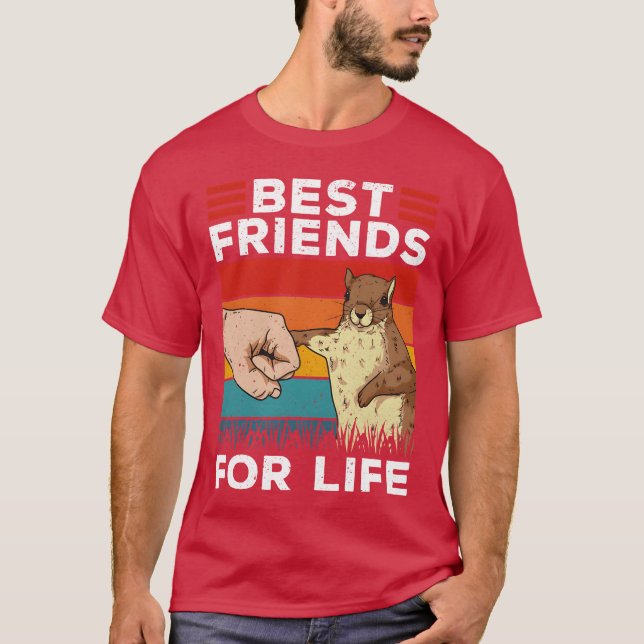 Camiseta La ardilla Retro Squirrel Mejor Amigos Para La Vid (Anverso)