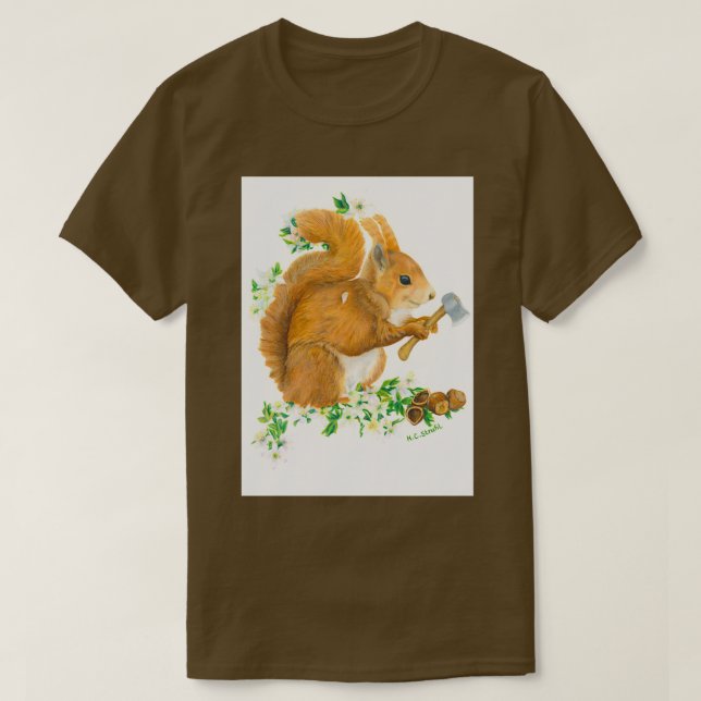 Camiseta La ardilla se vuelve loca. (Diseño del anverso)