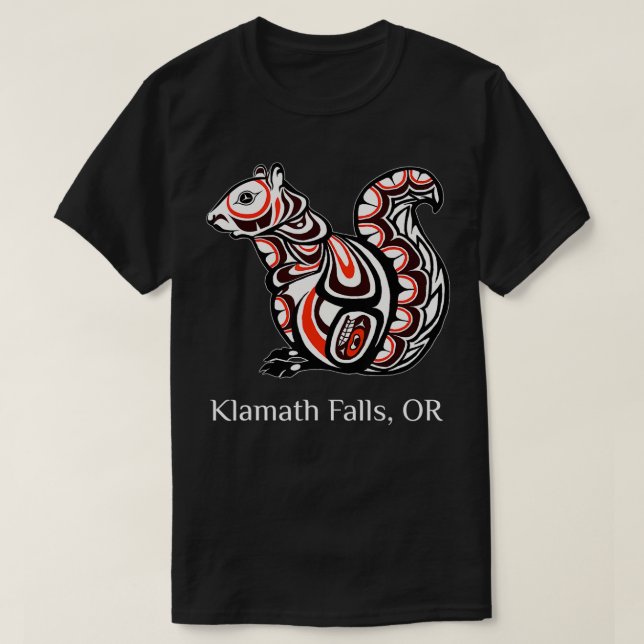 Camiseta La ardilla tribal Klamath cae en Oregón Nativo de  (Diseño del anverso)