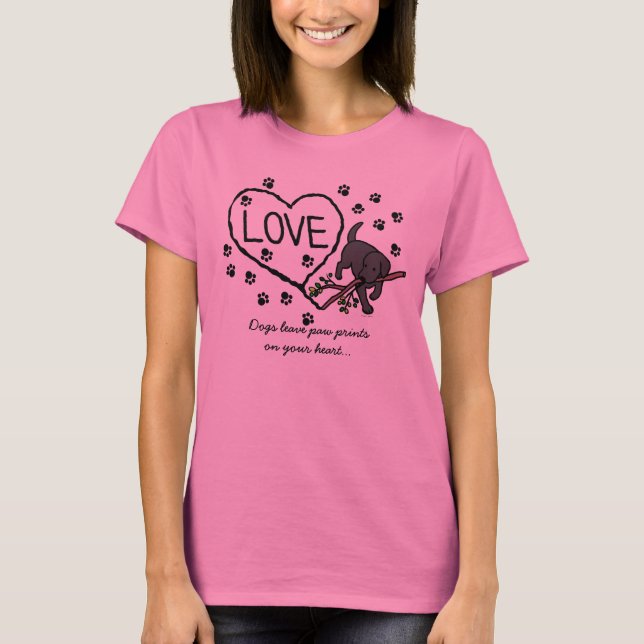 Camiseta La arena negra de Labrador pone letras al dibujo (Anverso)