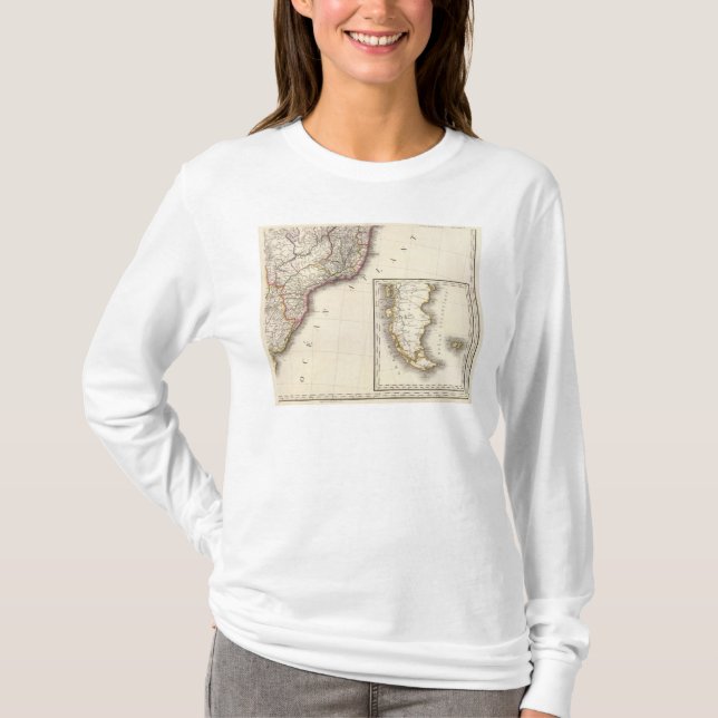 Camiseta La Argentina y mapa grabado Chile (Anverso)