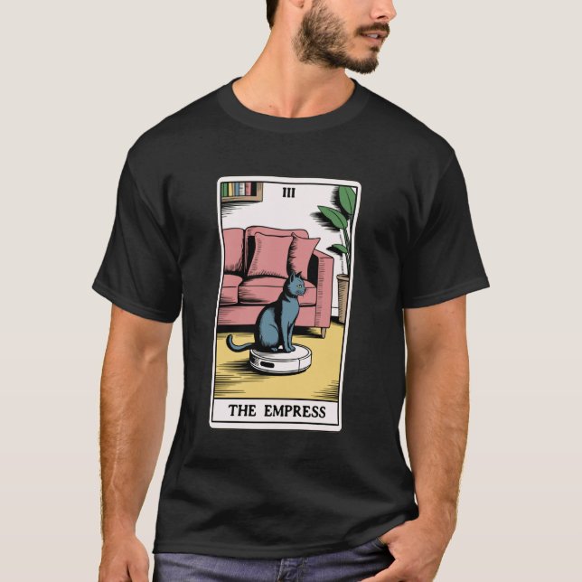 Camiseta La Aspiradora Robot La Emperatriz Gato Tarot Diver (Anverso)