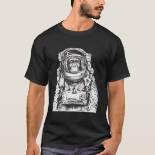 Camiseta La astronomía de los monos astronautas Chimpanzee
