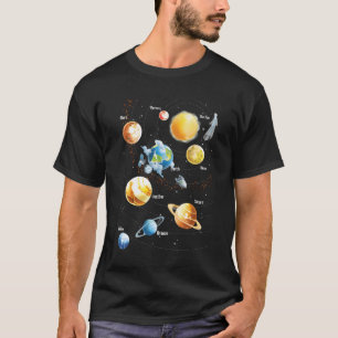 Camiseta La Astronomía Del Espacio Del Sistema Solar Y Los