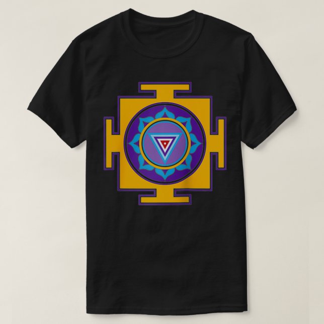 Camiseta La atención de la diosa de Kali Yantra (Diseño del anverso)