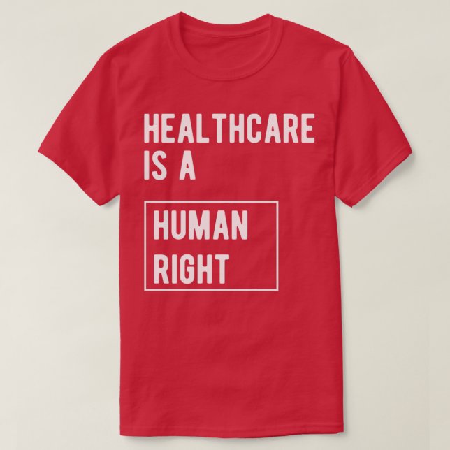 Camiseta La atención sanitaria es un derecho humano (Diseño del anverso)