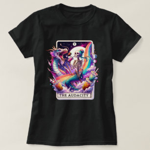 Camiseta La audacia de la sirena Skeleton Tarot Card T-Shir