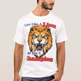 Camiseta La audaz estética de un león ruidoso