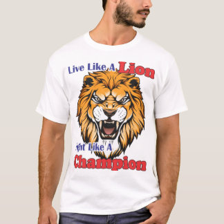 Camiseta La audaz estética de un león ruidoso