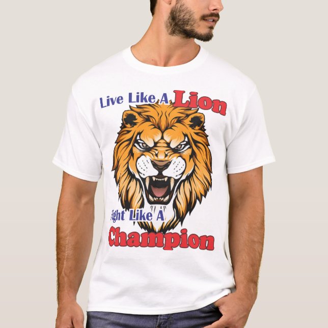 Camiseta La audaz estética de un león ruidoso (Anverso)