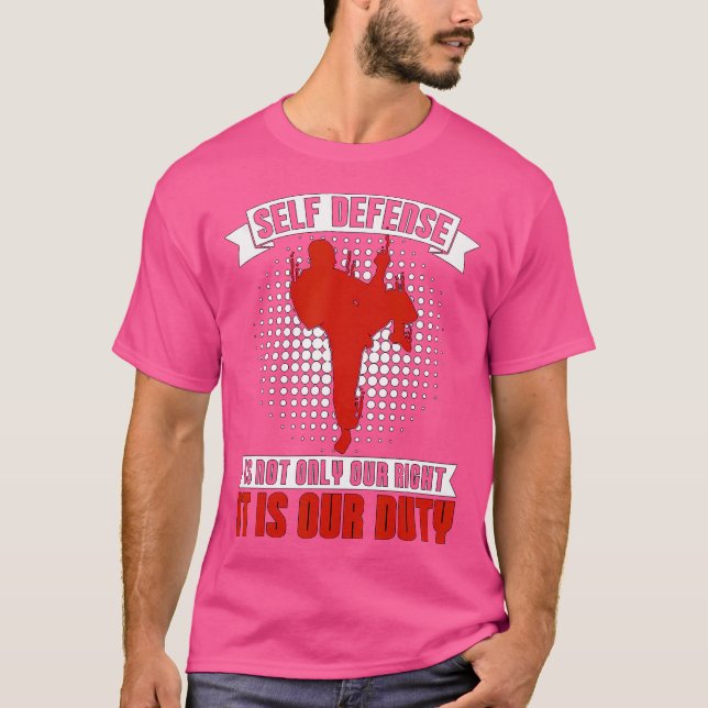 Camiseta La autodefensa no solo es un combatiente deportivo (Anverso)