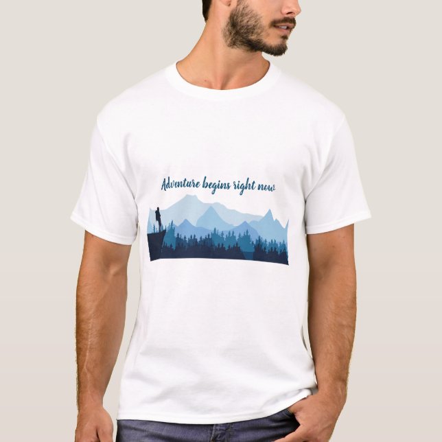 Camiseta La aventura comienza ahora mismo con la cita del v (Anverso)