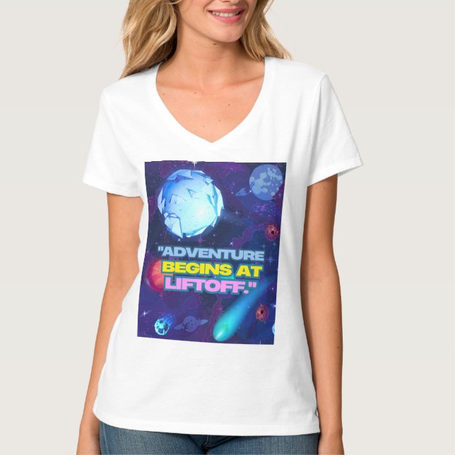 Camiseta La aventura comienza con el tumbler aislado del el (Anverso)