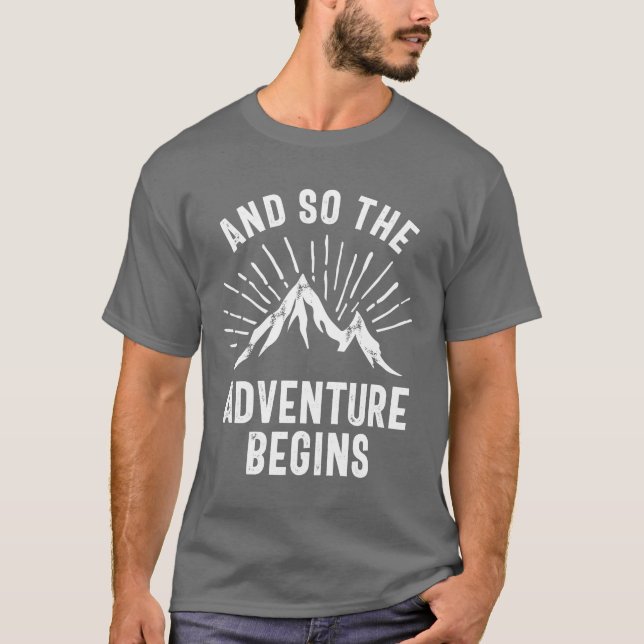Camiseta La aventura comienza excursión por la montaña al a (Anverso)