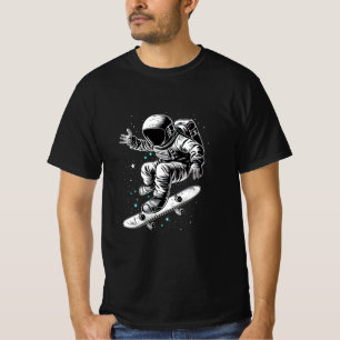 Camiseta La aventura cósmica del astronauta en el Skateboar
