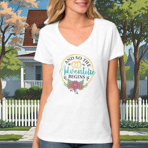 Camiseta La aventura de Cute Bride comienza con el arte de