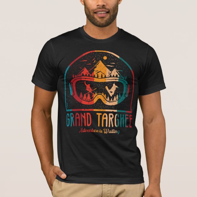 Camiseta La aventura de esquí de Retro Grand Targhee está e (Anverso)