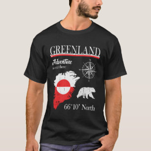 Camiseta La Aventura De Groenlandia Está Allá Bandera De Gr