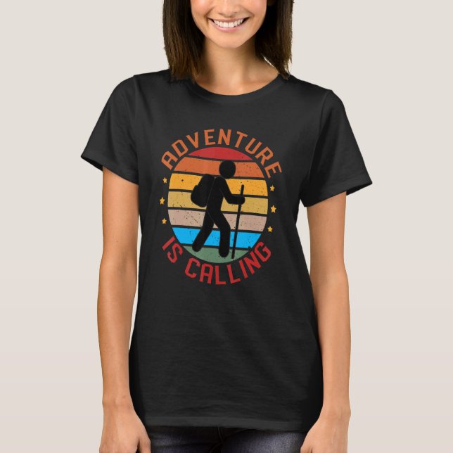 Camiseta La Aventura De La Naturaleza De Hiker Llama A Vint (Anverso)