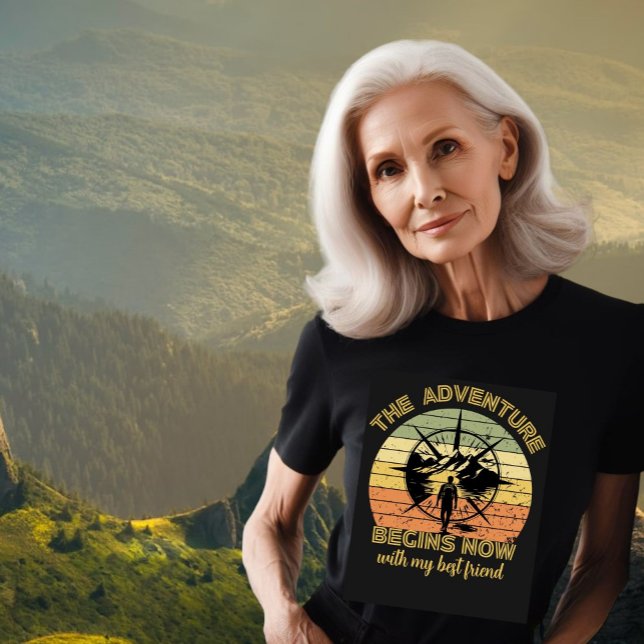 Camiseta La aventura de las montañas comienza el amante de  (Subido por el creador)