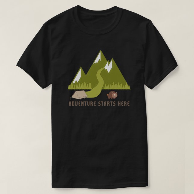 Camiseta La aventura empieza aquí (Diseño del anverso)
