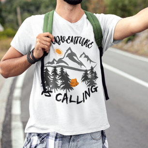 Camiseta La aventura es llamar, montañas, al aire libre, ca