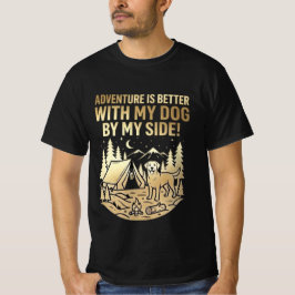 Camiseta La aventura es mejor con mi perro Golden Retriever